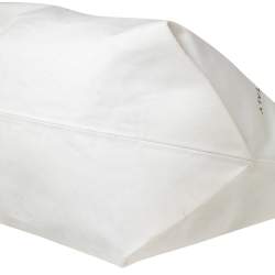 Pre Owned Celine White/Black Canvas and Leather Horizontal Cabas Tote 