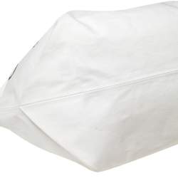 Pre Owned Celine White/Black Canvas and Leather Horizontal Cabas Tote 