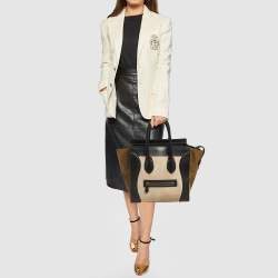 Pre Owned حقيبة يد سيلين ميني لاغيدج جلد نوبوك وجلد ثلاثية اللون