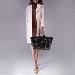 Pre Owned Celine Black Leather Grommet Cabas Tote