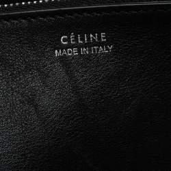 Pre Owned Celine Black Leather Grommet Cabas Tote