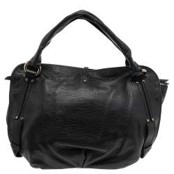 Pre Owned Celine Black Leather Medium Bittersweet Hobo