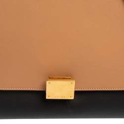 Pre Owned Celine Tri Color Leather Medium Trapeze Bag