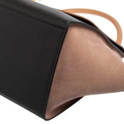 Pre Owned Celine Tri Color Leather Medium Trapeze Bag