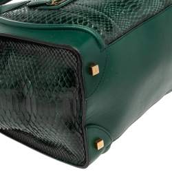 Pre Owned حقيبة يد سيلين لاغيدج ميني جلد ثعبان أخضر