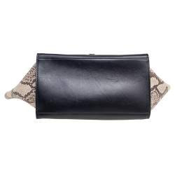 Pre Owned Celine Tricolor Python and Leather Medium Trapeze Bag