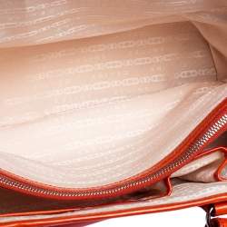 Pre Owned Celine Orange Patent Leather Boogie Tote