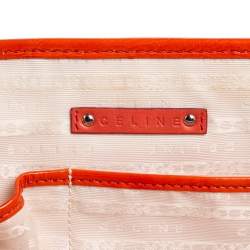 Pre Owned Celine Orange Patent Leather Boogie Tote