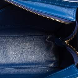 Pre Owned حقيبة يد توتس سيلين نانو لاغيدج جلد أزرق