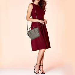 Pre Owned Céline Grey Leather Nano Luggage Tote