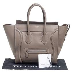 Pre Owned حقيبة يد سيلين لاغيدح ميني جلد بيج داكن 