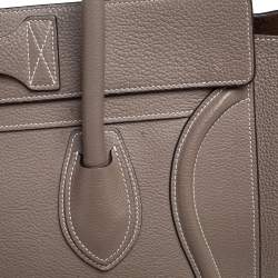 Pre Owned حقيبة يد سيلين لاغيدح ميني جلد بيج داكن 