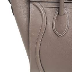 Pre Owned حقيبة يد سيلين لاغيدح ميني جلد بيج داكن 