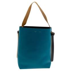 Pre Owned Celine Tricolor Leather Small Twisted Tote