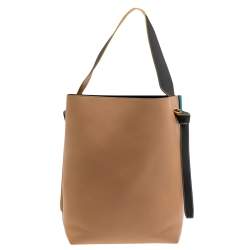 Pre Owned Celine Tricolor Leather Small Twisted Tote