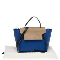Pre Owned Celine Tri Color Leather Mini Belt Top Handle Bag