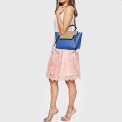 Pre Owned Celine Tri Color Leather Mini Belt Top Handle Bag