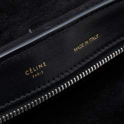 Pre Owned Celine Tri Color Leather Medium Trapeze Bag