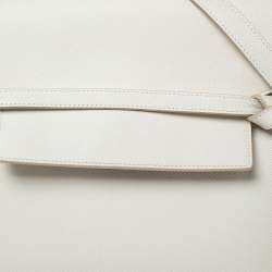Pre Owned Celine Off White Leather Mini Belt Top Handle Bag