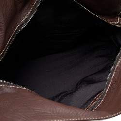 Pre Owned Celine Brown Leather Classic Shoulder Bag