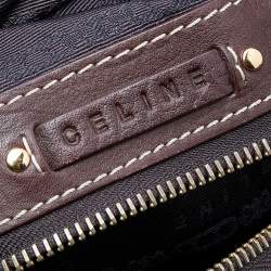 Pre Owned Celine Brown Leather Classic Shoulder Bag