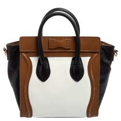 Pre Owned حقيبة يد سيلين لاغيدغ نانو جلد ثلاثية اللون