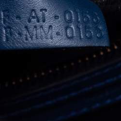 مملوكة مسبقًا حقيبة يد سيلين ميكرو لاغيدج جلد أسود/ أزرق 