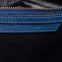 مملوكة مسبقًا حقيبة يد سيلين ميكرو لاغيدج جلد أسود/ أزرق 
