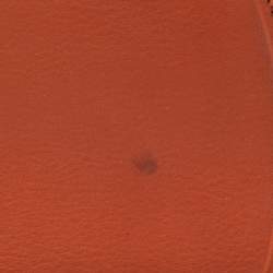 Pre Owned Celine Orange Leather Medium Phantom Luggage Tote 