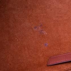 Pre Owned Celine Orange Leather Medium Phantom Luggage Tote 