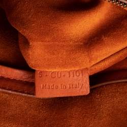 Pre Owned Celine Orange Leather Medium Phantom Luggage Tote 