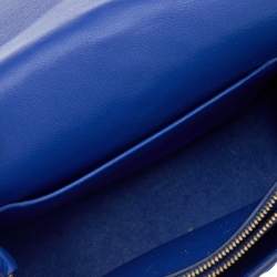 Pre Owned Celine Blue Python Small Tab Crossbody Bag