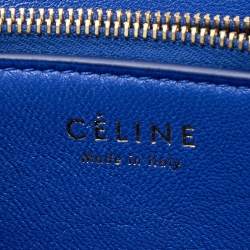 Pre Owned Celine Blue Python Small Tab Crossbody Bag