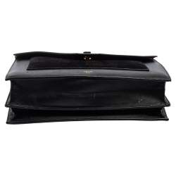 Pre Owned Celine Black Suede And Leather Pocket Envelope Shoulder Bag