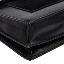 Pre Owned Celine Black Suede And Leather Pocket Envelope Shoulder Bag