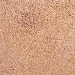 Pre Owned Celine Tricolor Leather and Suede Medium Diamond Shoulder Bag