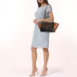 Pre Owned Celine Tricolor Leather Mini Trapeze Bag