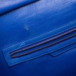 Celine Blue Leather Mini Luggage Tote