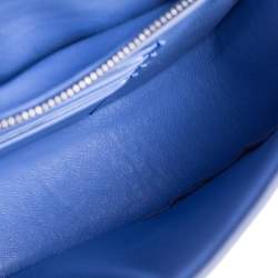 Pre Owned Celine Blue/Tan Suede and Leather Small Trotteur Crossbody Bag