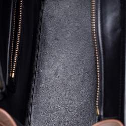 Pre Owned Celine Tricolor Leather Micro Luggage Tote