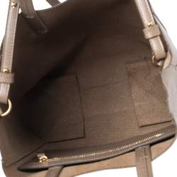 Pre Owned Celine Khaki Brown Leather Cabas Phantom Tote