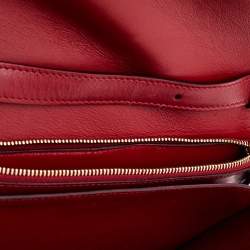 Pre Owned حقيبة كتف سيلين كلاسيك بوكس جلد أحمر متوسطة