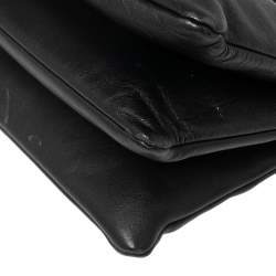 Pre Owned Celine Black Leather Large Trio Crossbody Bag  