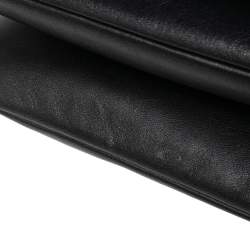 Pre Owned Celine Black Leather Large Trio Crossbody Bag  