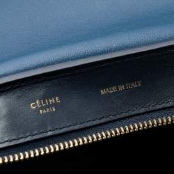 Pre Owned Celine Tri Color Leather Medium Trapeze Top Handle Bag
