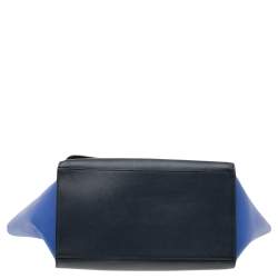 Pre Owned Celine Tri Color Leather Medium Trapeze Top Handle Bag