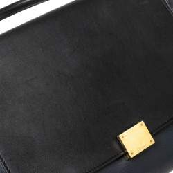 Pre Owned Celine Tricolor Leather and Canvas Medium Trapeze Top Handle Bag