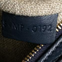 Pre Owned Celine Tricolor Leather and Canvas Medium Trapeze Top Handle Bag