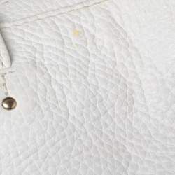 Pre Owned Celine White Leather Large Bittersweet Hobo