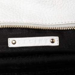 Pre Owned Celine White Leather Large Bittersweet Hobo